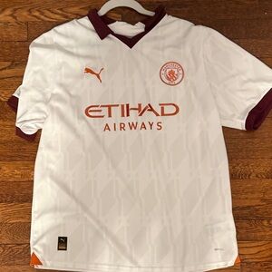 Puma White and Maroon Soccer Jersey